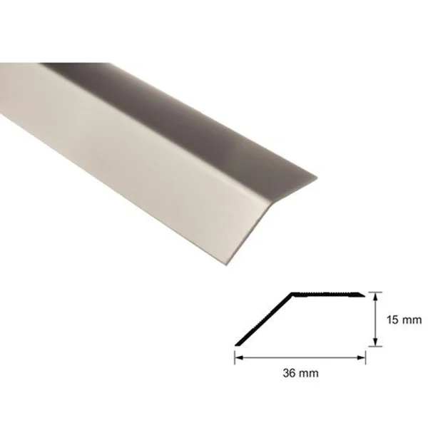 Profil trecere diferență nivel S39, aluminiu argintiu, 36mm, Set, 0.9m
