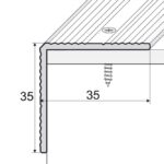 Profil trepte aluminiu argintiu 0.9 ml A34