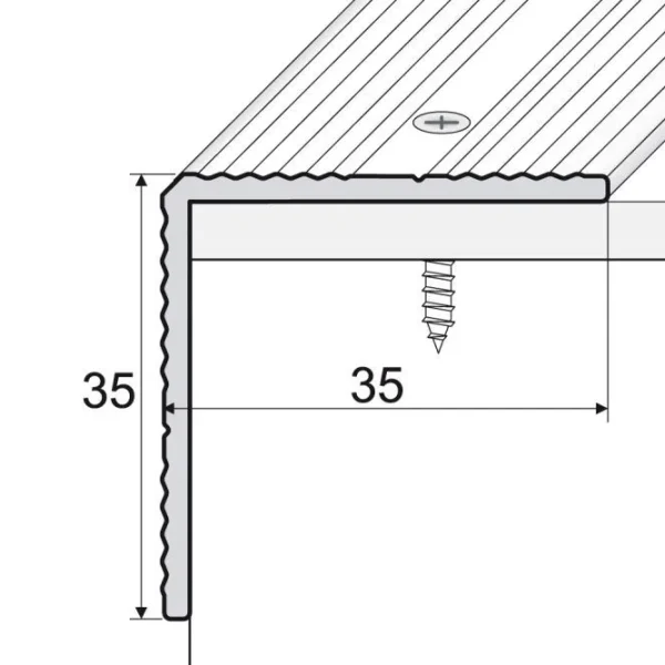 Profil trepte aluminiu auriu 2.7 ml A34