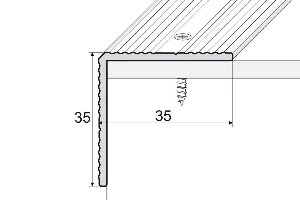 Profil trepte aluminiu auriu 2.7 ml A34