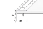 Profil trepte aluminiu argintiu 0.9 ml A35