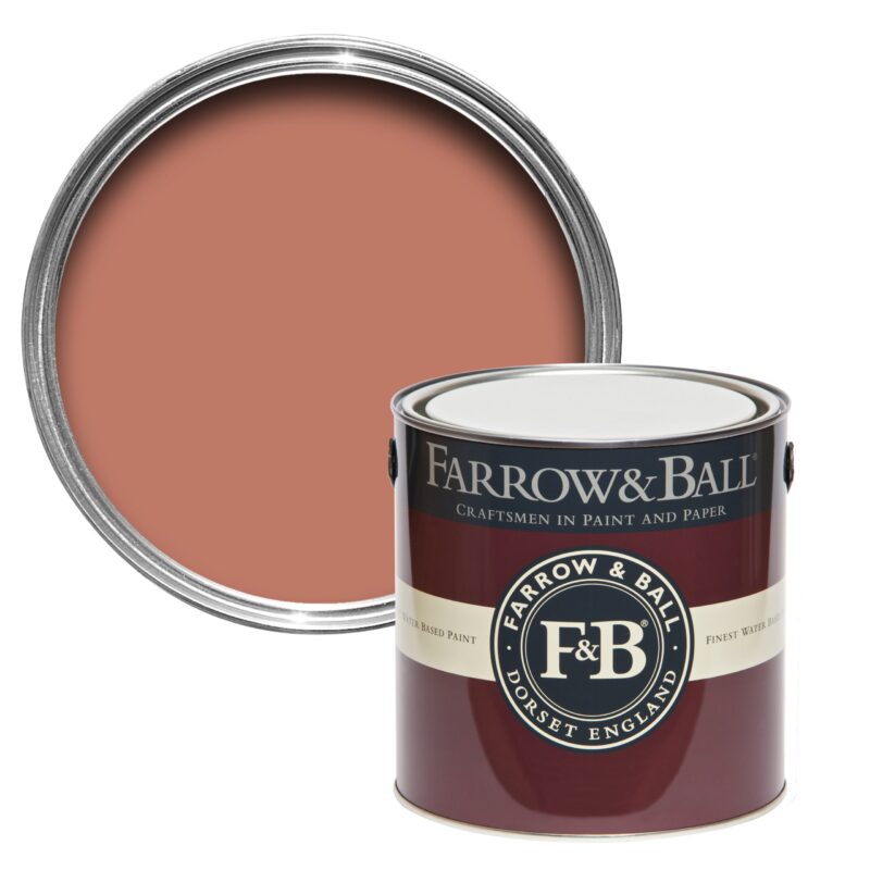 Vopsea rosie mata 7 la suta luciu pentru interior Farrow and Ball Modern Emulsion Red Earth No. 64 5 Litri - imagine 2