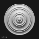 Rozeta decorativa tavan, model circular, poliuretan, alb, Gaudi 1.56.014 Ø 340 mm