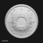 Rozeta decorativa tavan, model 1.56.030, alba, Gaudi, 395 mm