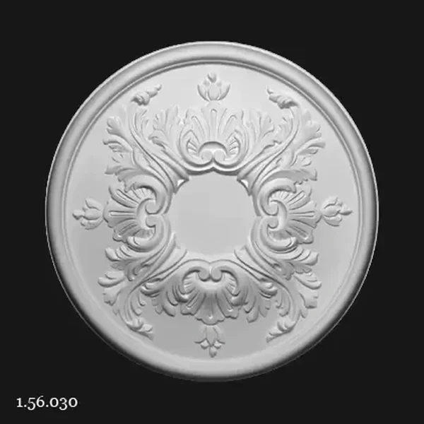 Rozeta decorativa tavan, model 1.56.030, alba, Gaudi, 395 mm