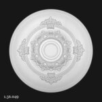 Rozeta decorativa tavan, alba, model clasic Victorian 1.56.049, 346 mm