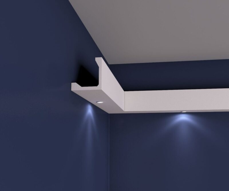 Scafa lumina indirecta, alba, polistiren extrudat SD11, 125x90 mm - imagine 4