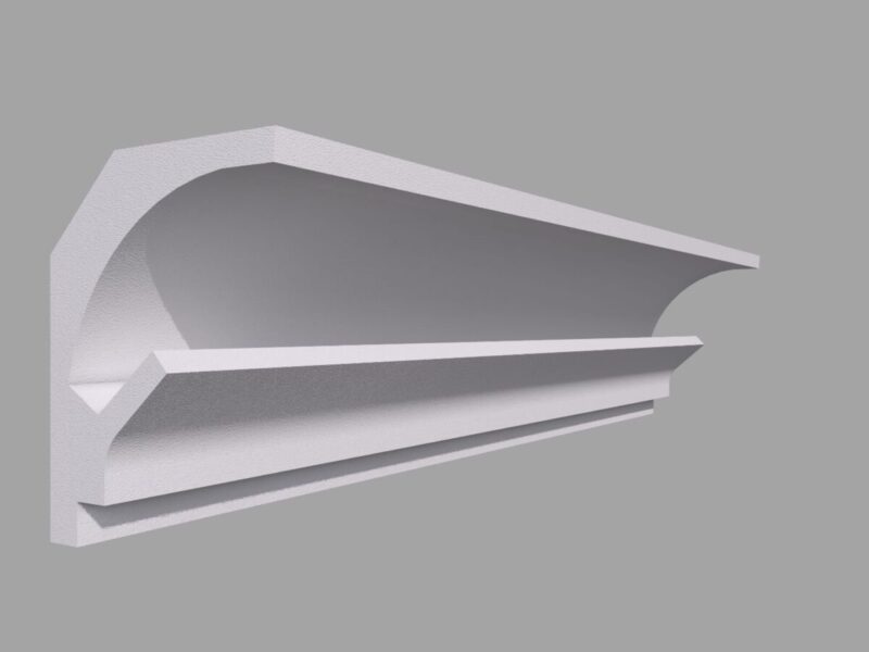 Scafa moderna LED, alba, polistiren extrudat, 90x120x2000 mm - imagine 2