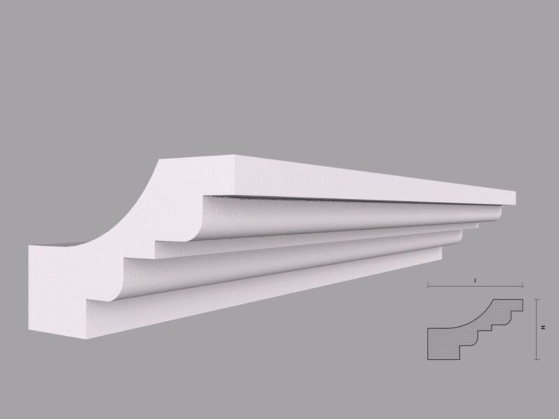 Scafa lumina indirecta SD6, alba, 120x76x2000 mm, LED