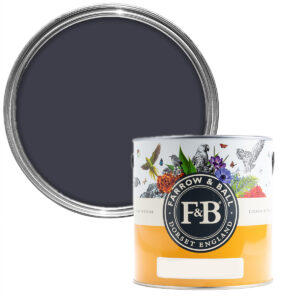 Vopsea mov satinata 20 la suta luciu pentru exterior Farrow and Ball Exterior Eggshell NHM Scotch Blue No.W24 2.5 Litri