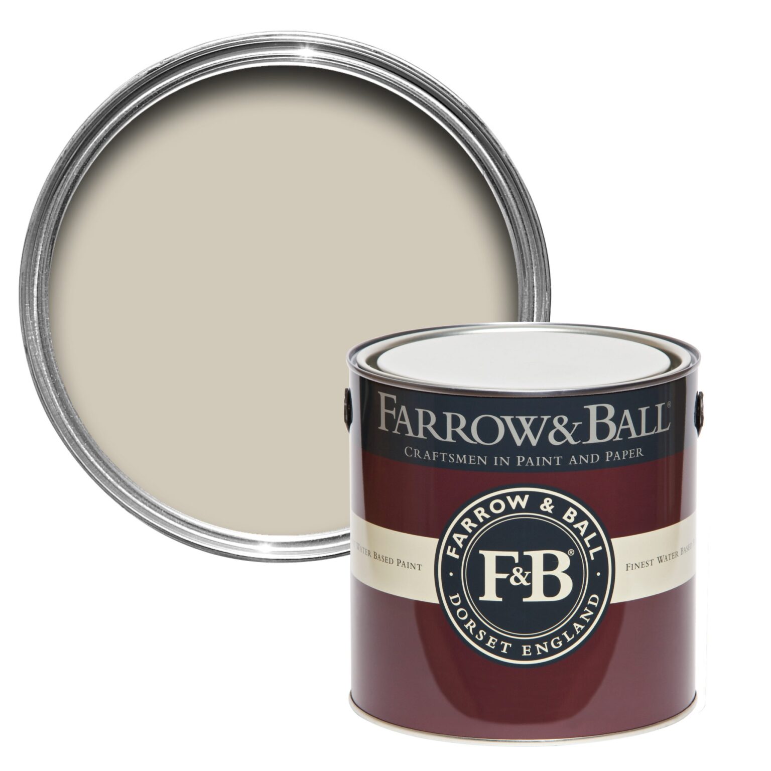 Vopsea bej mata 7 la suta luciu pentru interior Farrow and Ball Mostra Shaded White No. 201 100 ml
