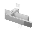 Sina-Galerie dubla aluminiu argintie ELR 400 2.5M   4 capete   3 console perete