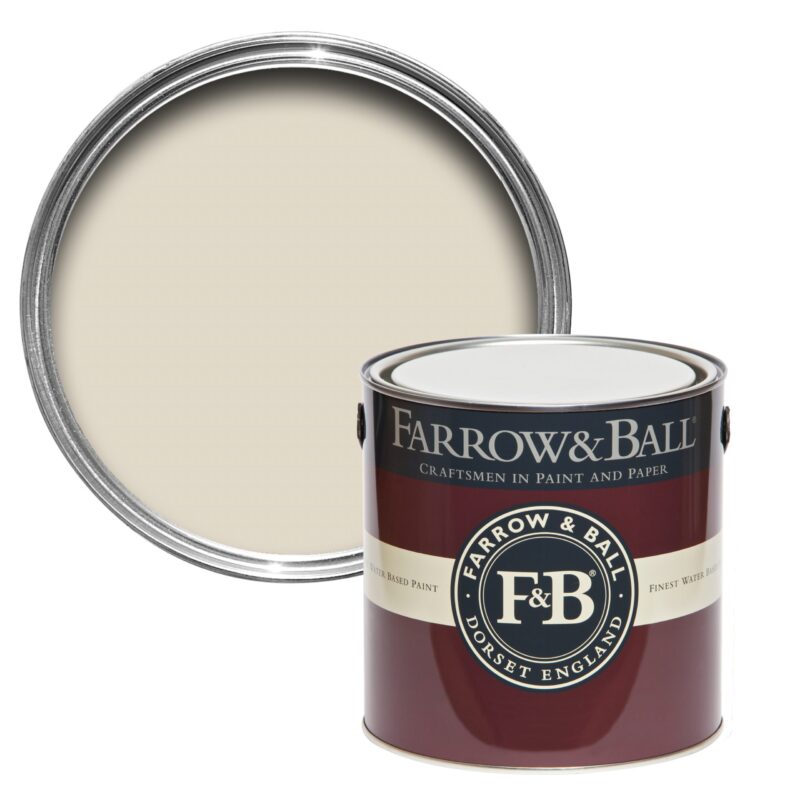 Vopsea alba lucioasa 95 la suta luciu pentru interior exterior Farrow and Ball Full Gloss Slipper Satin No. 2004 750 ml - imagine 2