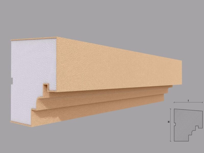 Solbanc pervaz exterior FP201  105x120x2000 mm - imagine 2