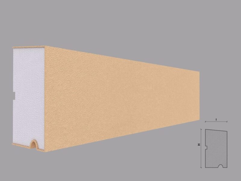 Solbanc pervaz exterior, protectie ferestre, izolatie, FP203, 68x120x2000 mm - imagine 4