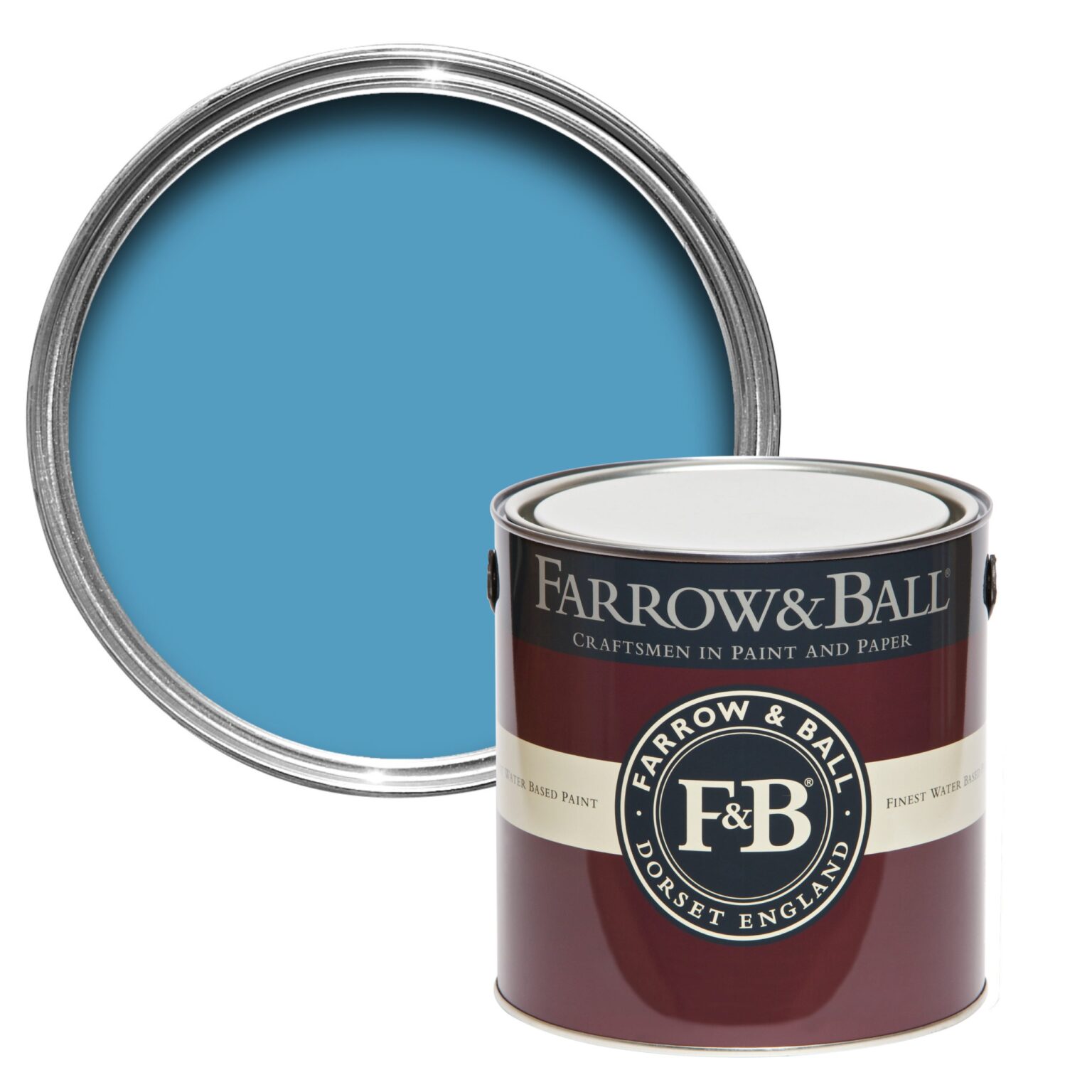 Vopsea albastra mata 7 la suta luciu pentru interior Farrow and Ball Mostra St Giles Blue No. 280 100 ml