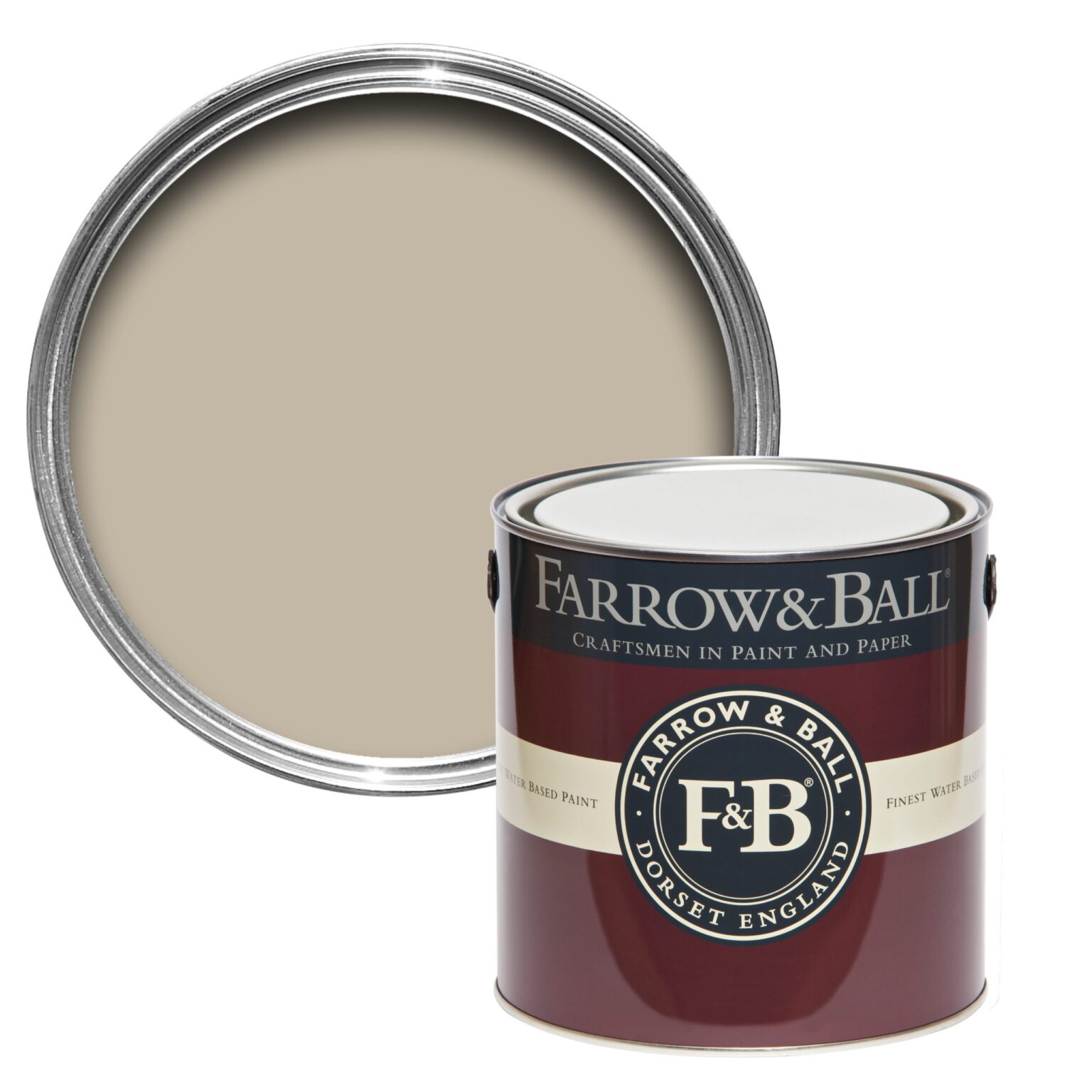 Vopsea bej mata 7 la suta luciu pentru interior Farrow and Ball Mostra Stony Ground No. 211 100 ml