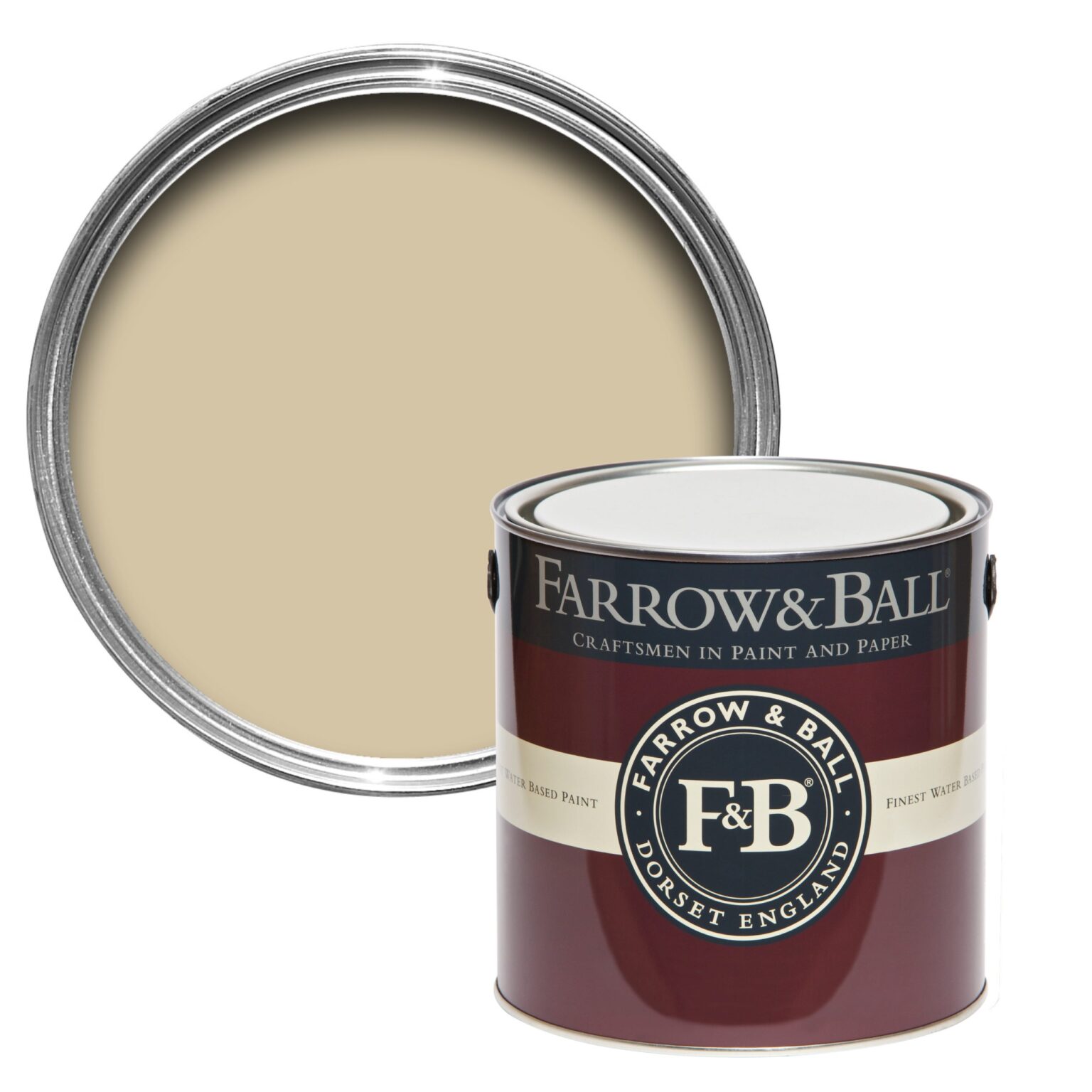 Vopsea crem mata 7 la suta luciu pentru interior Farrow and Ball Mostra String No. 8 100 ml