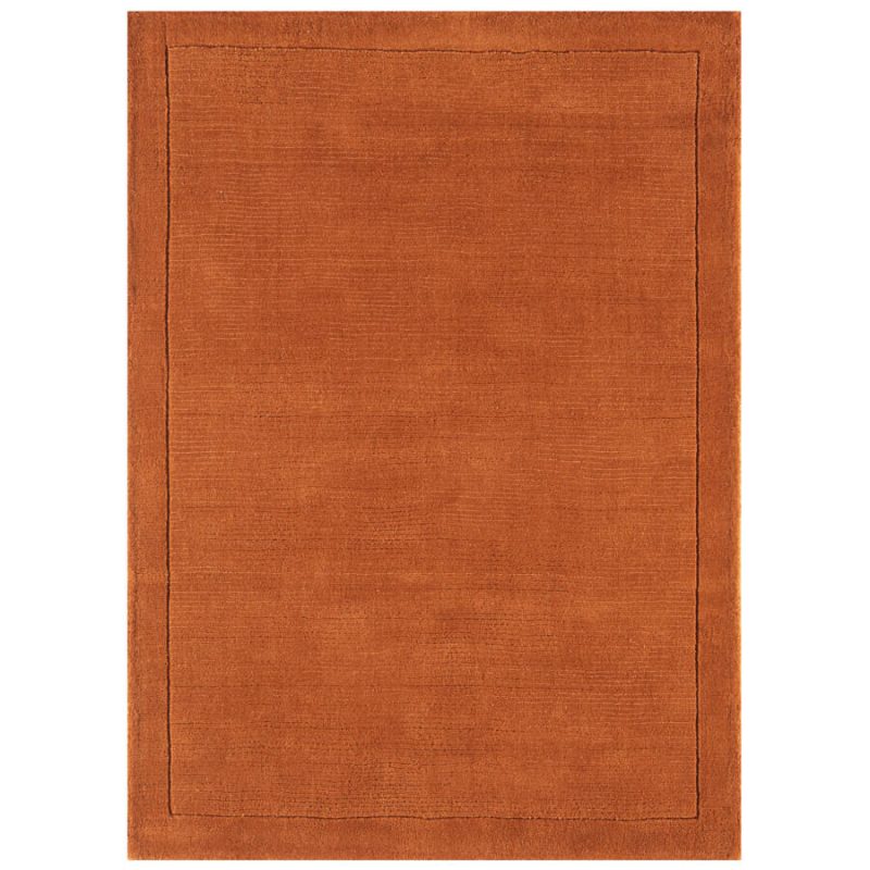 Covor pufos terracotta din lână lucrat manual modern model uni York Runner Terracotta 9 mm 068x240 cm YORK068240TERR - imagine 2