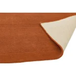 Covor pufos terracotta din lână lucrat manual modern model uni York Runner Terracotta 9 mm 068x240 cm YORK068240TERR