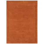 Covor pufos terracotta din lână lucrat manual modern model uni York Runner Terracotta 9 mm 068×240 cm YORK068240TERR