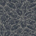 Tapet albastru argintiu model floral tropical din vinil Grandeco Lucera Navy Wallpaper JF3902 10 ml x 0.53 ml