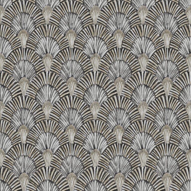 Tapet vinil art deco auriu gri, 10 m x 0.53 m, Grandeco JF3003