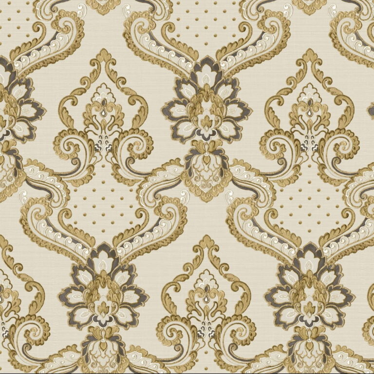 Tapet bej, baroc, lavabil, elegant, interior, decor clasic, Cristiana Masi Lusso, 1.06x10.05m