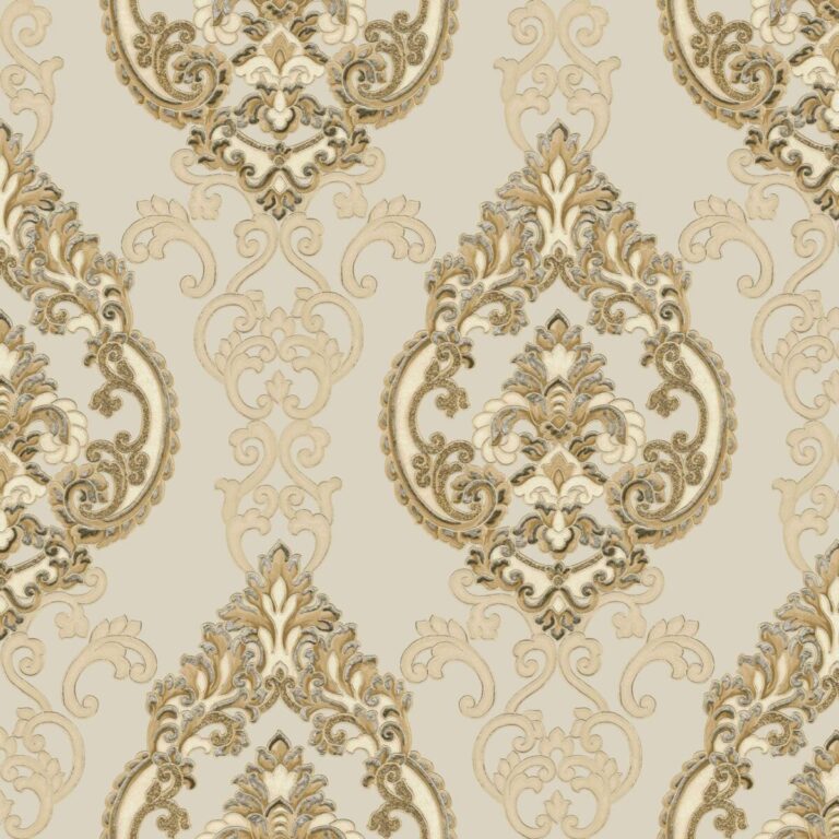 Tapet bej, floral clasic, lavabil, elegant, Cristiana Masi Lusso 42527, 1.06x10.05 m