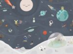 Tapet copii personalizabil BN Smalltalk Space Adventures 2 Large 30806 culoare Albastru