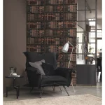 Tapet maro model dormitor cu efect 3d aspect biblioteca 1000x53 cm Crispy Paper cod 525809