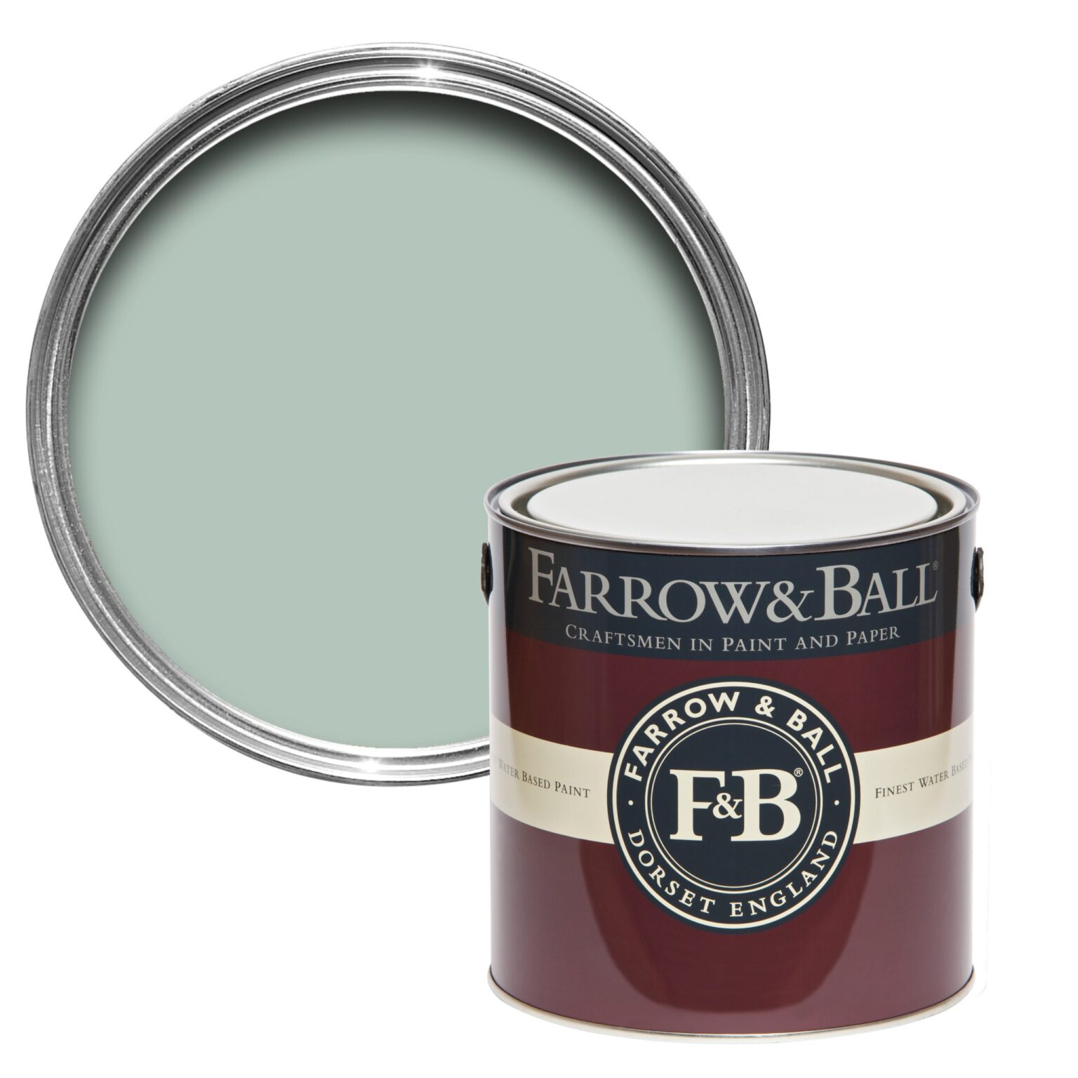 Vopsea aqua mata 7 la suta luciu pentru interior Farrow and Ball Mostra Teresa's Green No. 236 100 ml