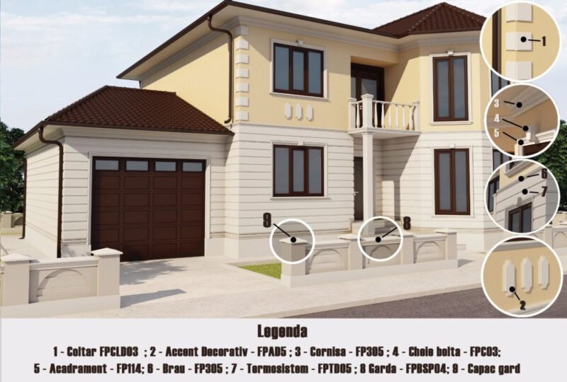 Termosistem Decorativ FPTD05-80 500x80x2000 mm - imagine 2