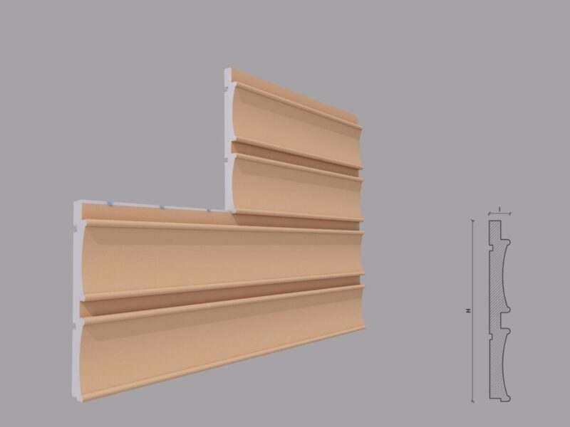 Termosistem decorativ FPTD04, polistiren, izolator, 2000x500 mm