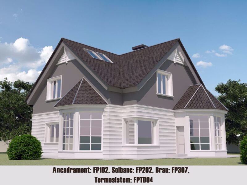 Termosistem decorativ FPTD04, polistiren, izolator, 2000x500 mm