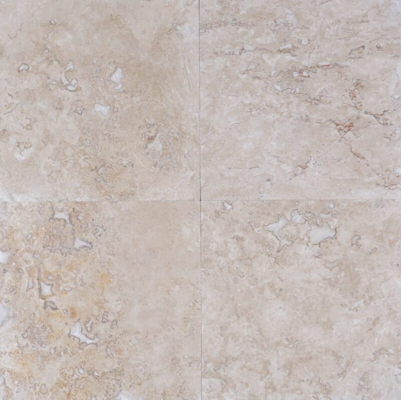 Travertin Blanco C C Placaj 40.6x40.6 1.2 Lustruit Chituit