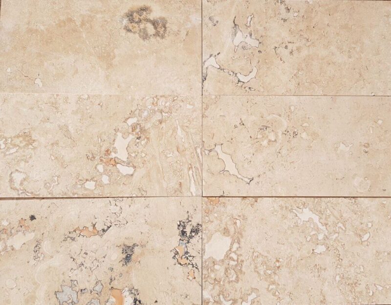 Travertin bej mat chituit, placaj Blanco C/C, 61×30.5 cm - imagine 2