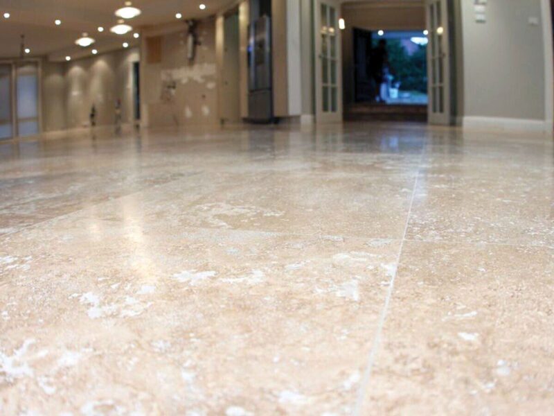 Travertin placaj bej Blanco C C, mat, chituit, 61x40.6 cm, grosime 1.2 cm - imagine 3