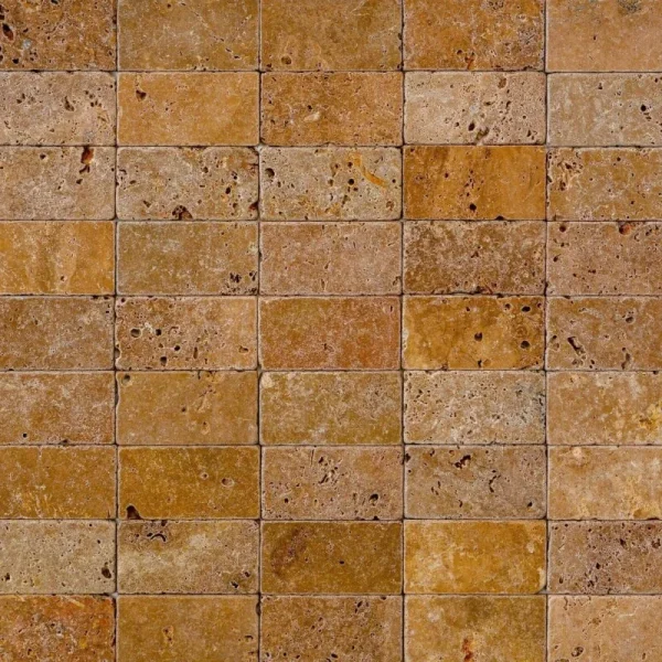 Travertin Noche placaj antichizat, maro, 15x7.5 cm, 1 cm grosime