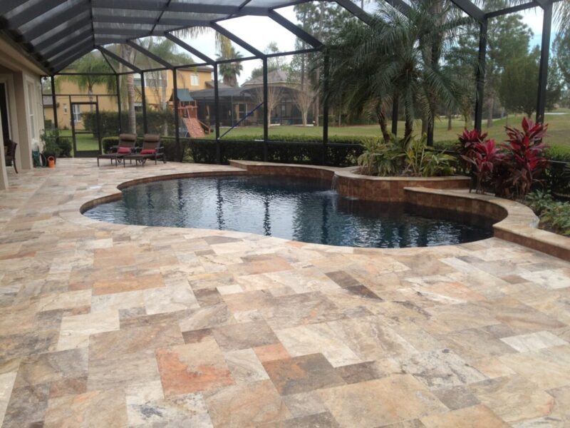 Travertin Rustic C C Placaj 15.2x15.2 3 Antichizat - imagine 3
