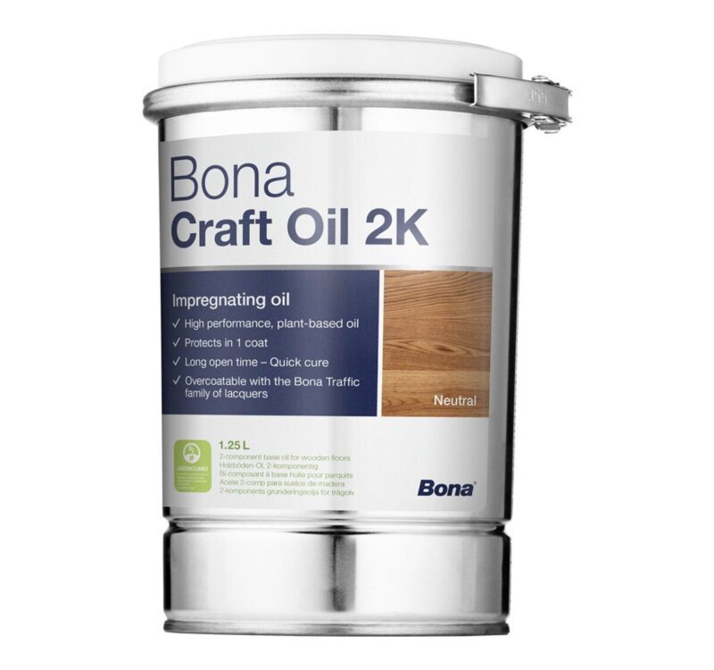Ulei profesional cu intaritor, parchet, Bona Craft Oil 2K, 1.25 L - imagine 2