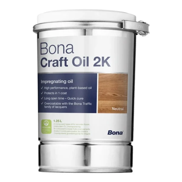 Ulei profesional cu intaritor, parchet, Bona Craft Oil 2K, 1.25 L