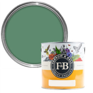 Vopsea verde satinata, Exterior, Eggshell Verdigris Green, Farrow and Ball, No.W50, 750 ml