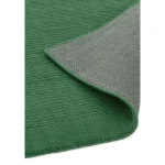 Covor pufos verde din lână lucrat manual modern model uni York Runner Forest Green 9 mm 068x240 cm YORK068240FORE