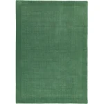 Covor pufos verde din lână lucrat manual modern model uni York Runner Forest Green 9 mm 068x240 cm YORK068240FORE