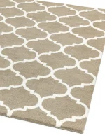 Covor camel din lana lucrat manual modern model morroccan geometric Albany Ogee Camel 12 mm 80x150 cm ALBA080150CAME
