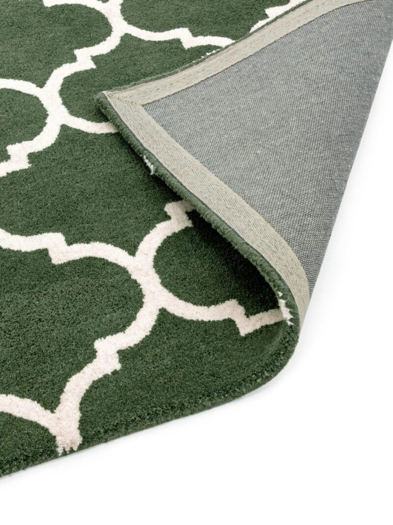 Covor lana verde, Albany Ogee Green, manual, 200×290 cm - imagine 3
