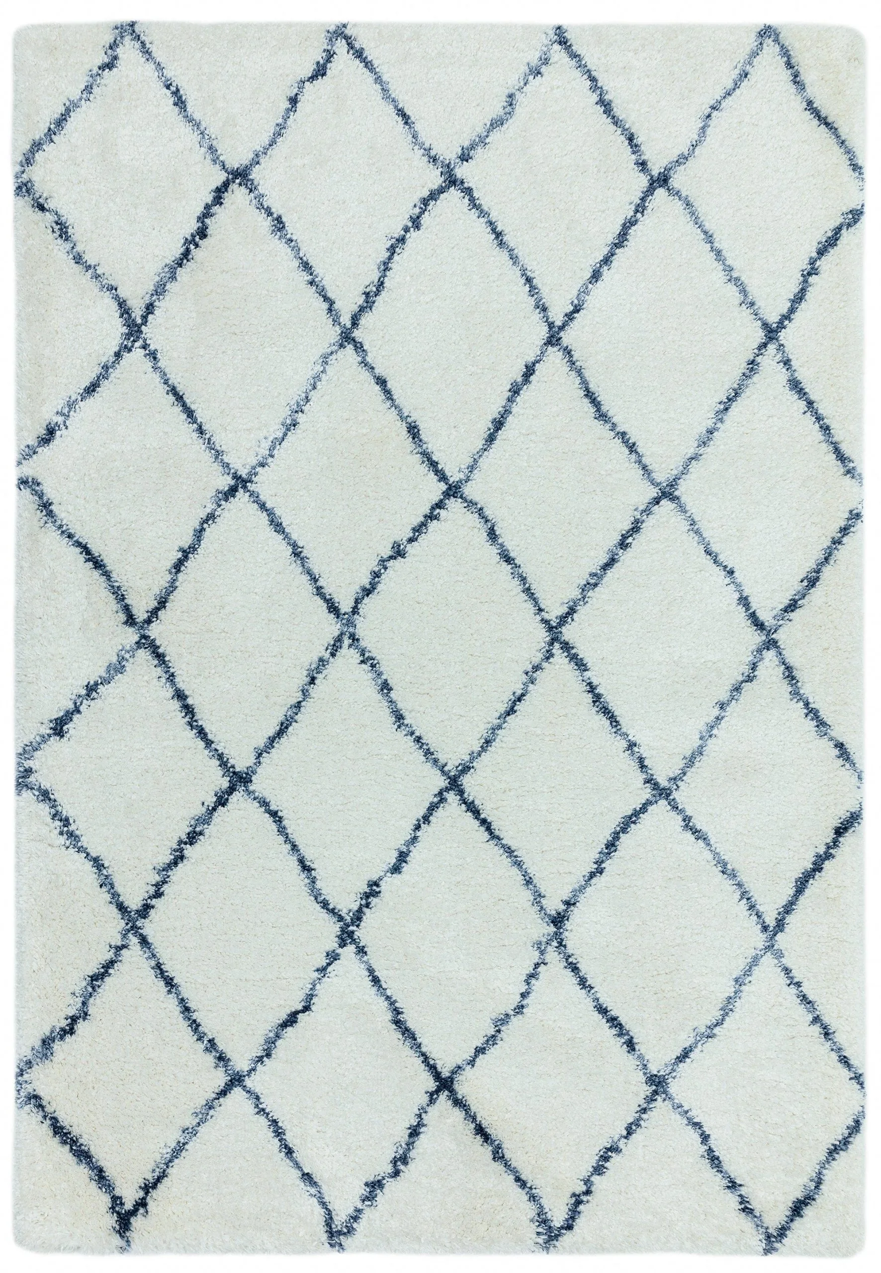 Covor crem albastru geometric modern, Alto, Asiatic London, 200×290 cm