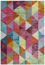 Covor multicolor geometric Amelie, Asiatic London, 80x150 cm