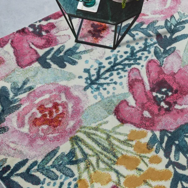 Covor decorativ floral, multicolor, polipropilena, Amelie Meadow, 80×150 cm